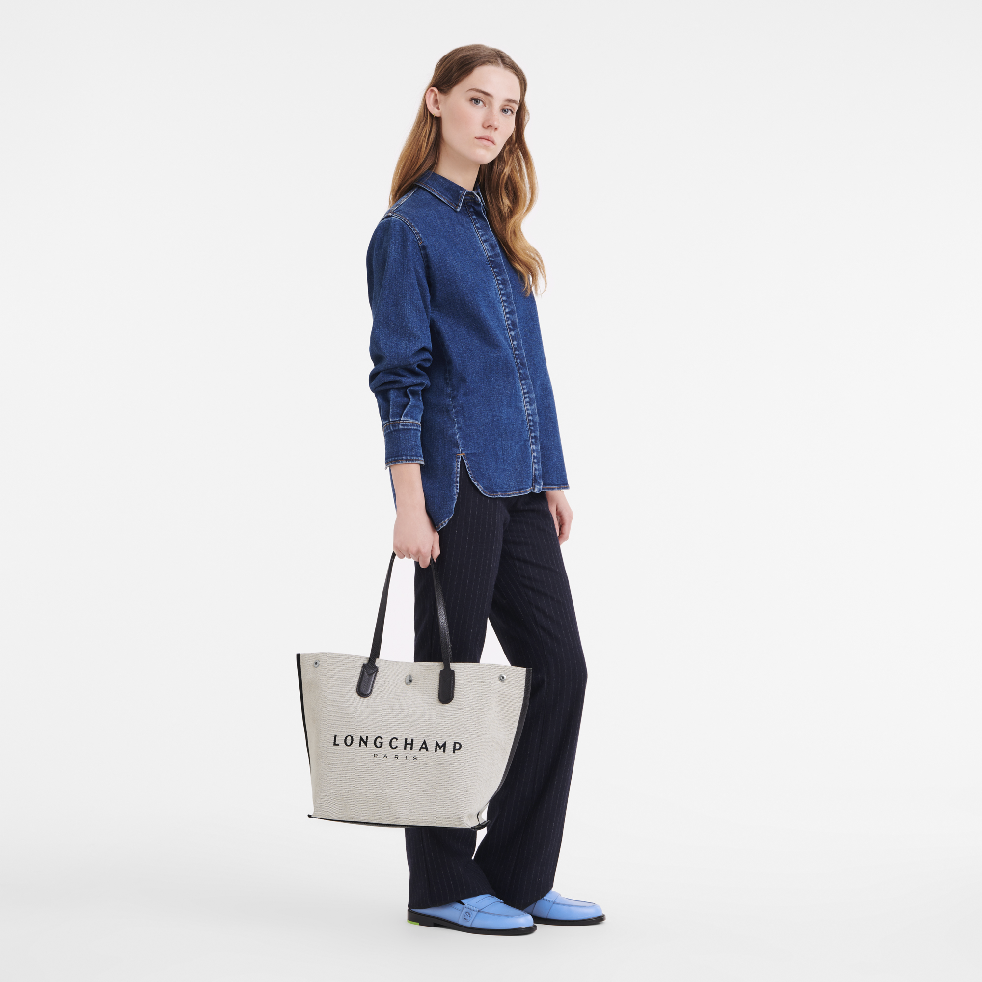 Essential L Tote bag / Ecru - Canvas - Image 2