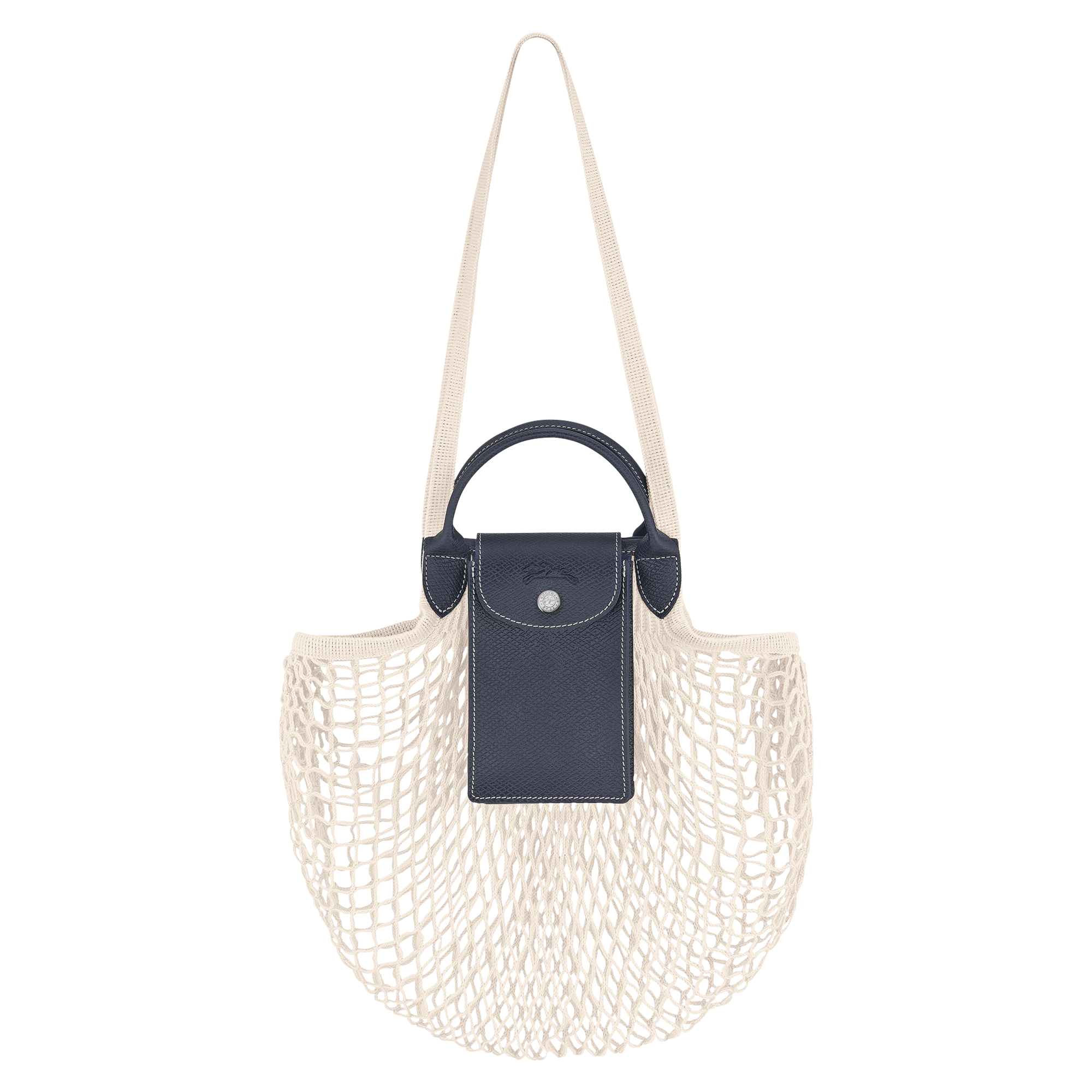 Le Pliage Collection L Mesh bag / Navy - Canvas