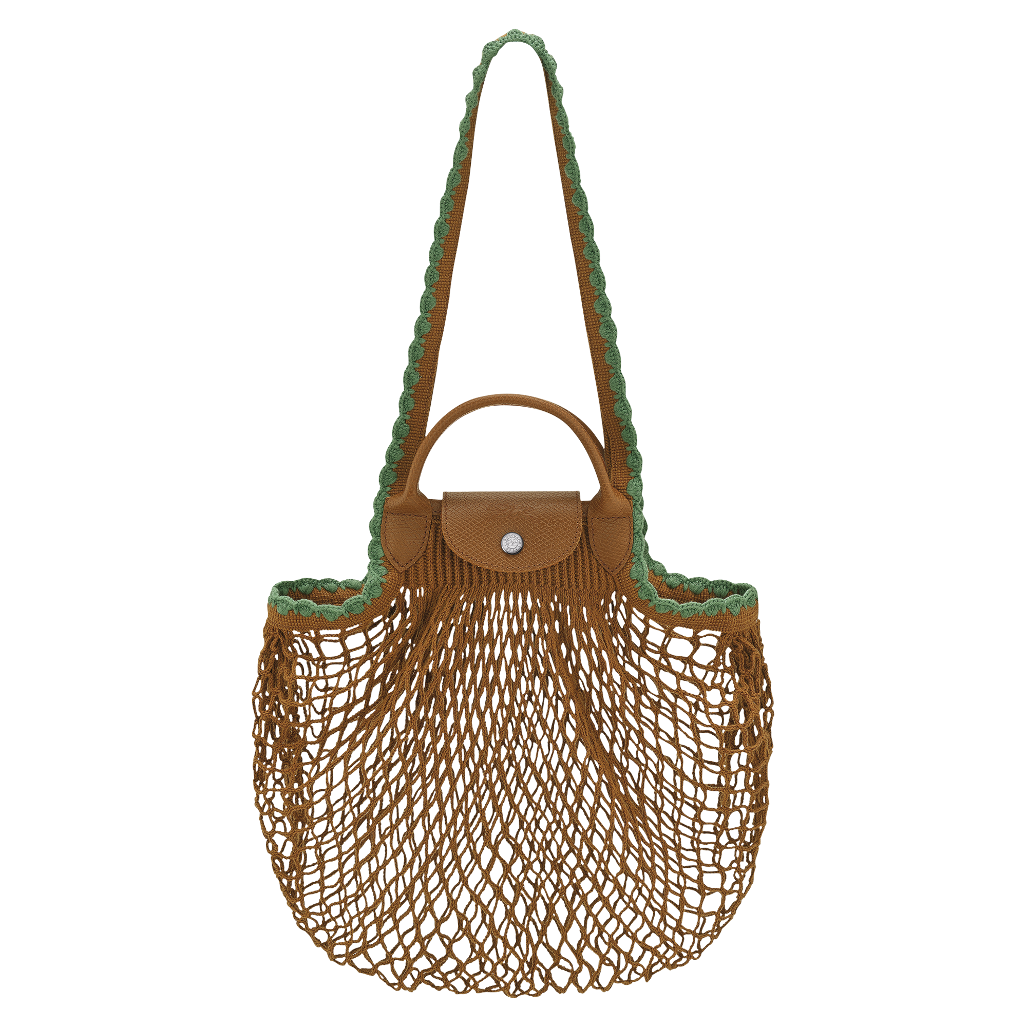 Le Pliage Collection L Mesh bag / Tobacco - Canvas