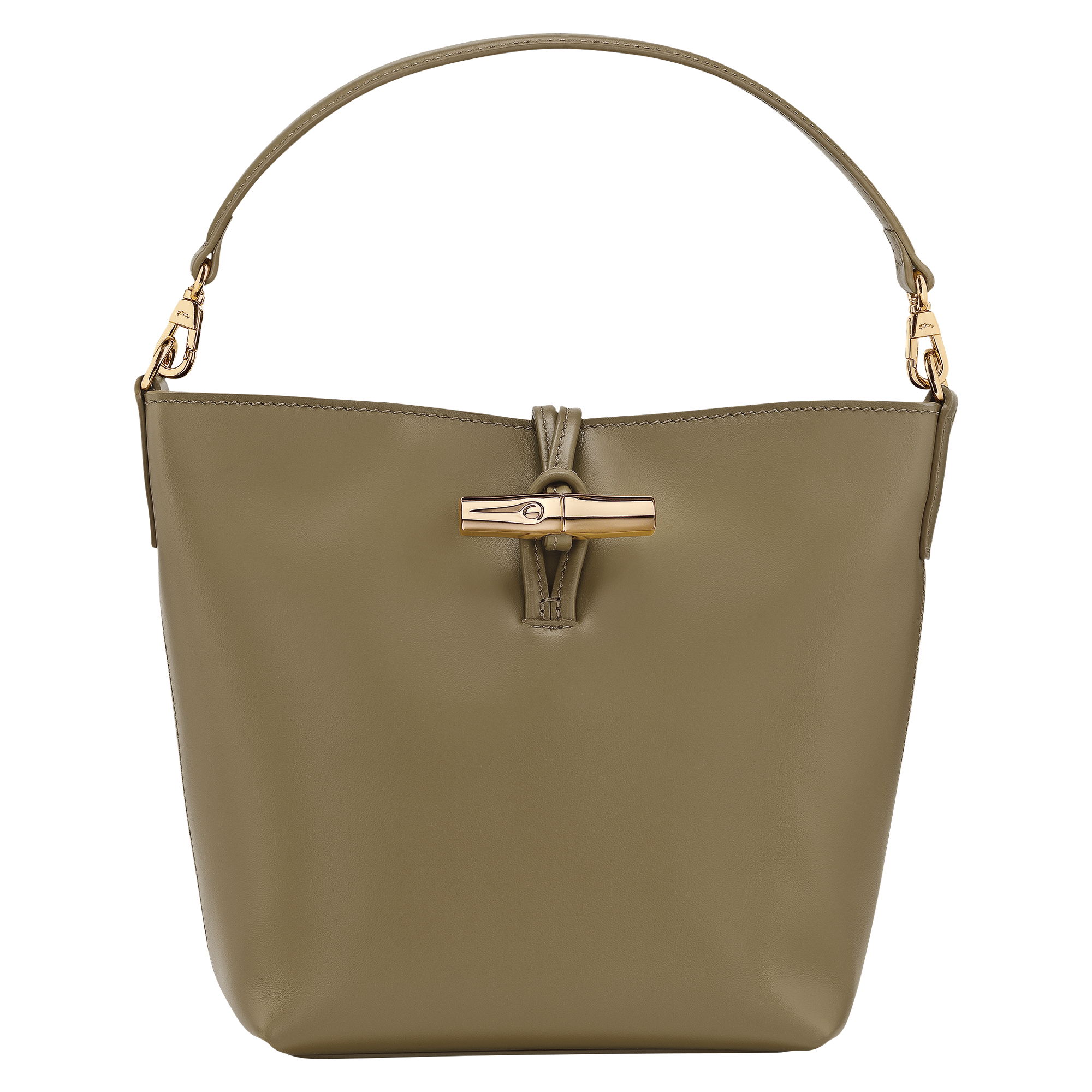 Le Roseau XS Bucket bag / Olive - Leather
