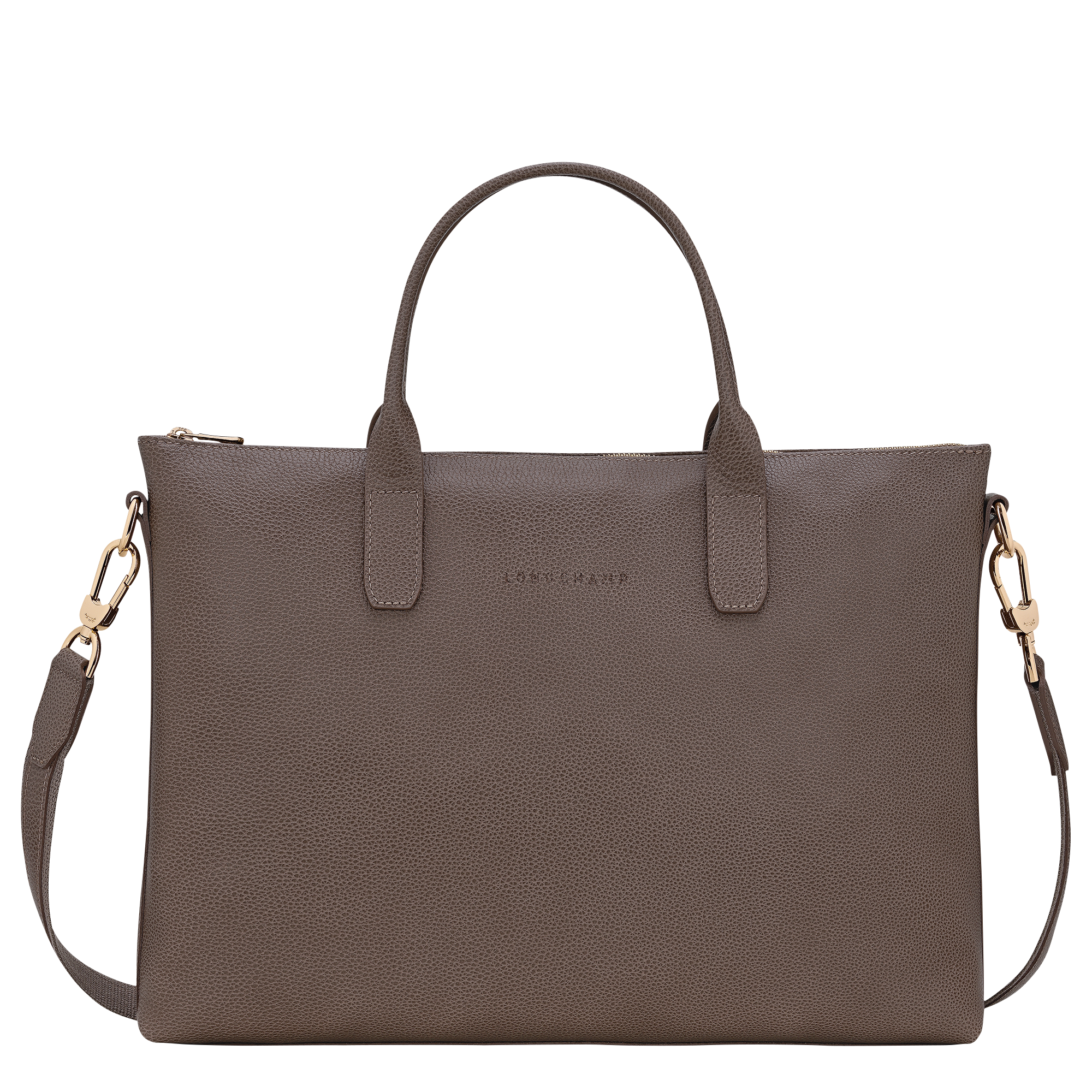 Le Foulonné S Briefcase / Taupe - Leather