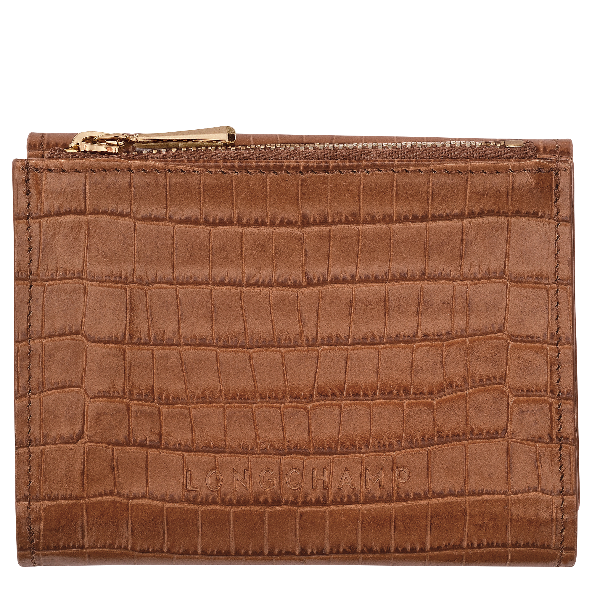 Longchamp Pocket Compact wallet / Cashew - Leather