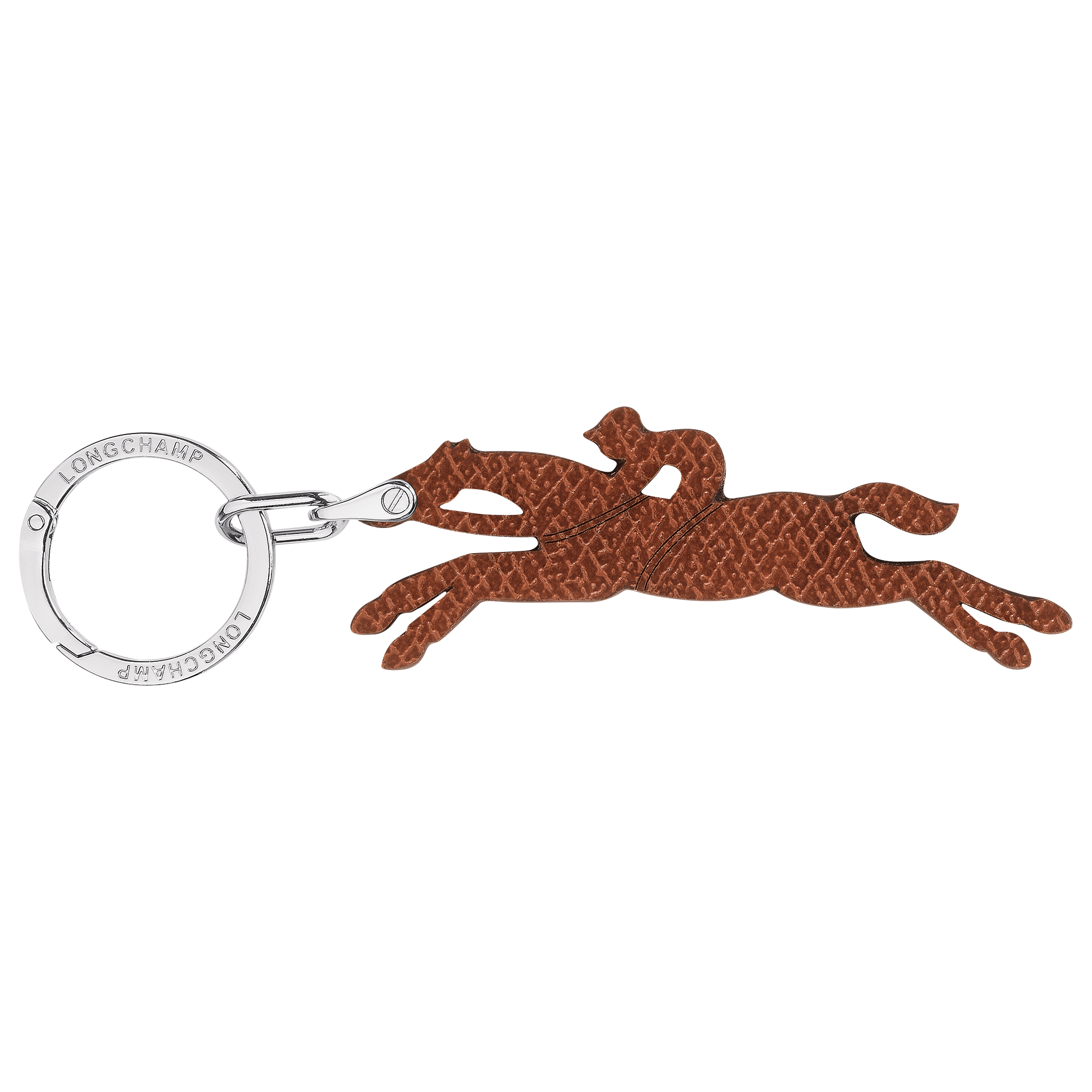 Le Pliage Original Key ring / Brown - Leather