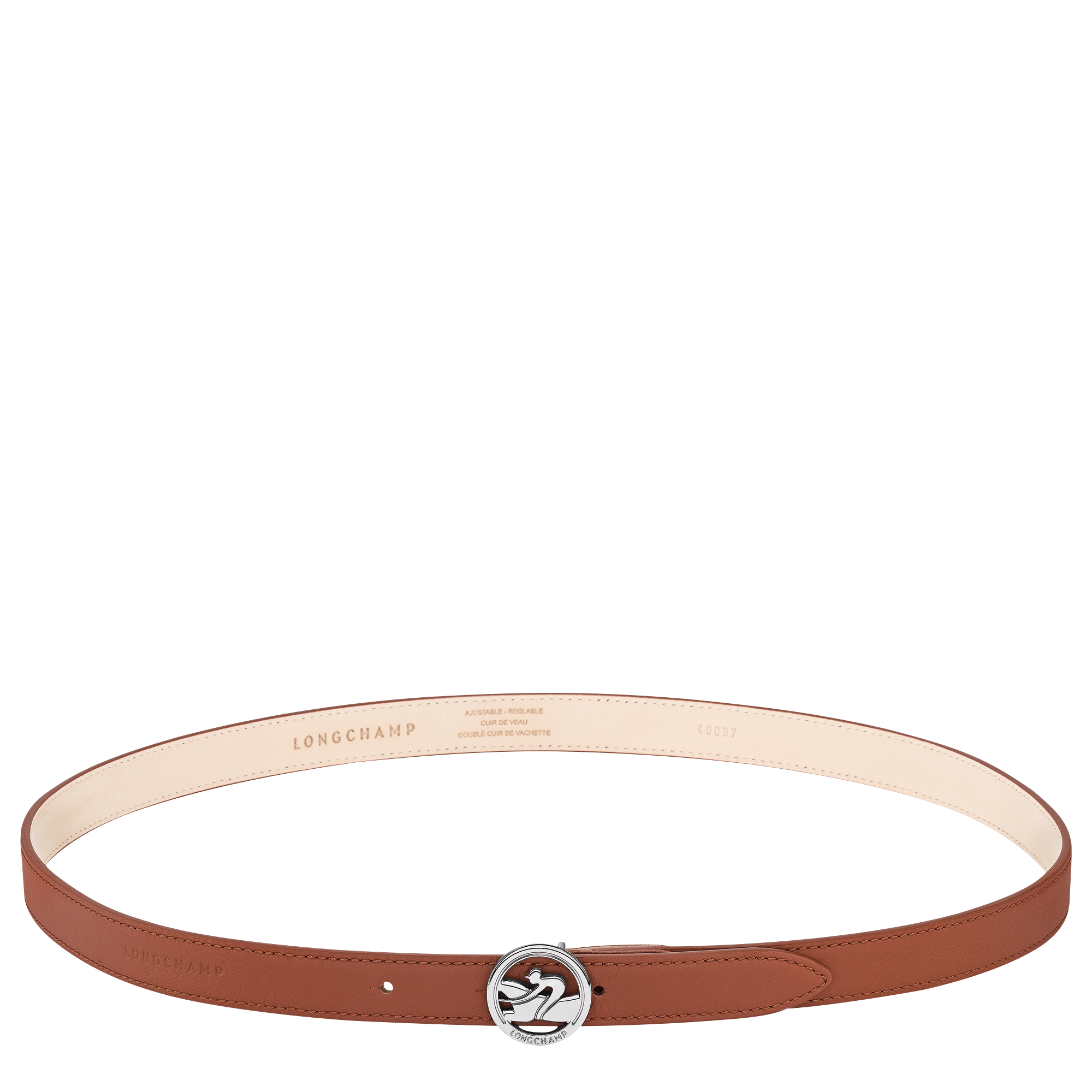 La Médaille Longchamp Ladies' belt / Cognac - Leather