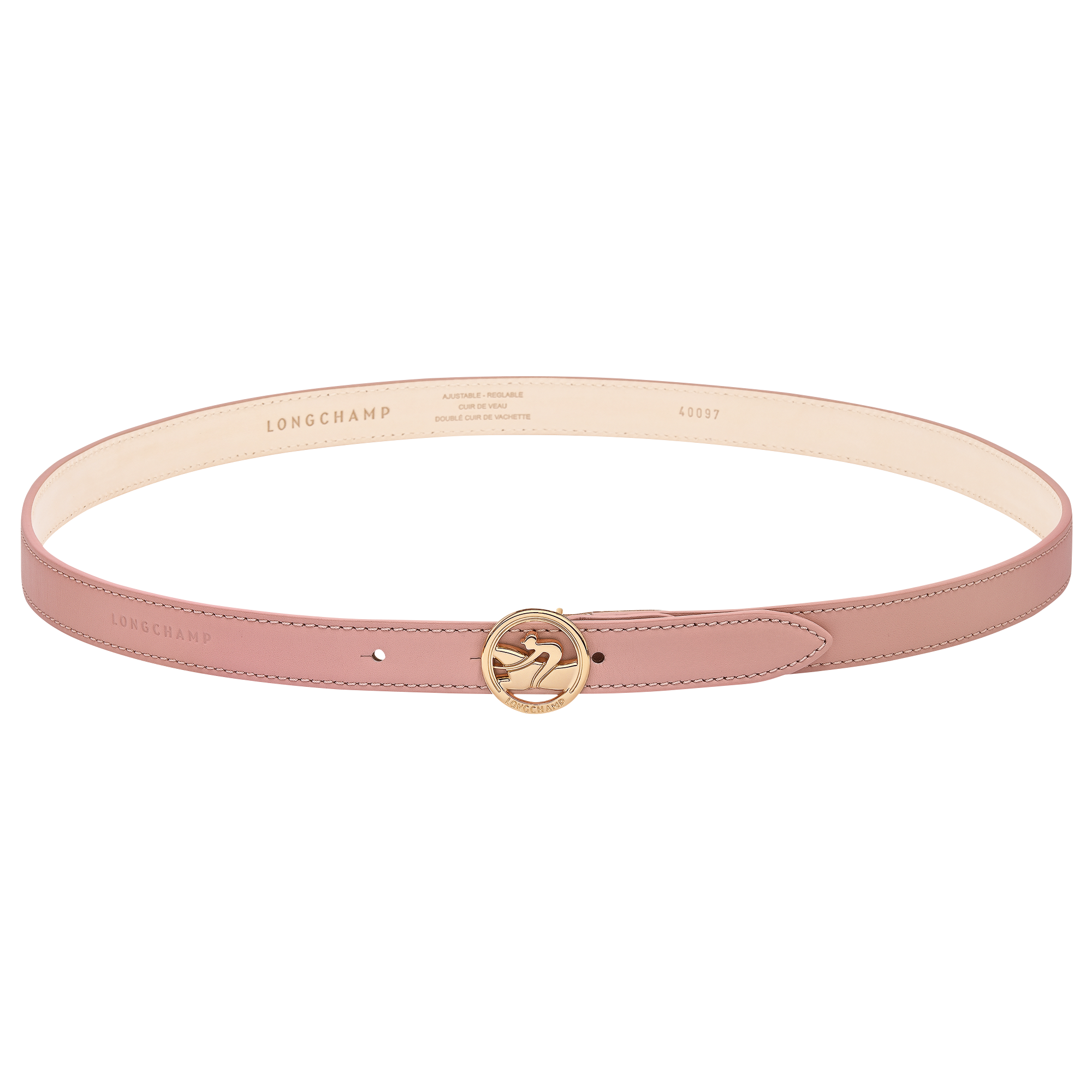 La Médaille Longchamp Ladies' belt / Pink Tea - Leather