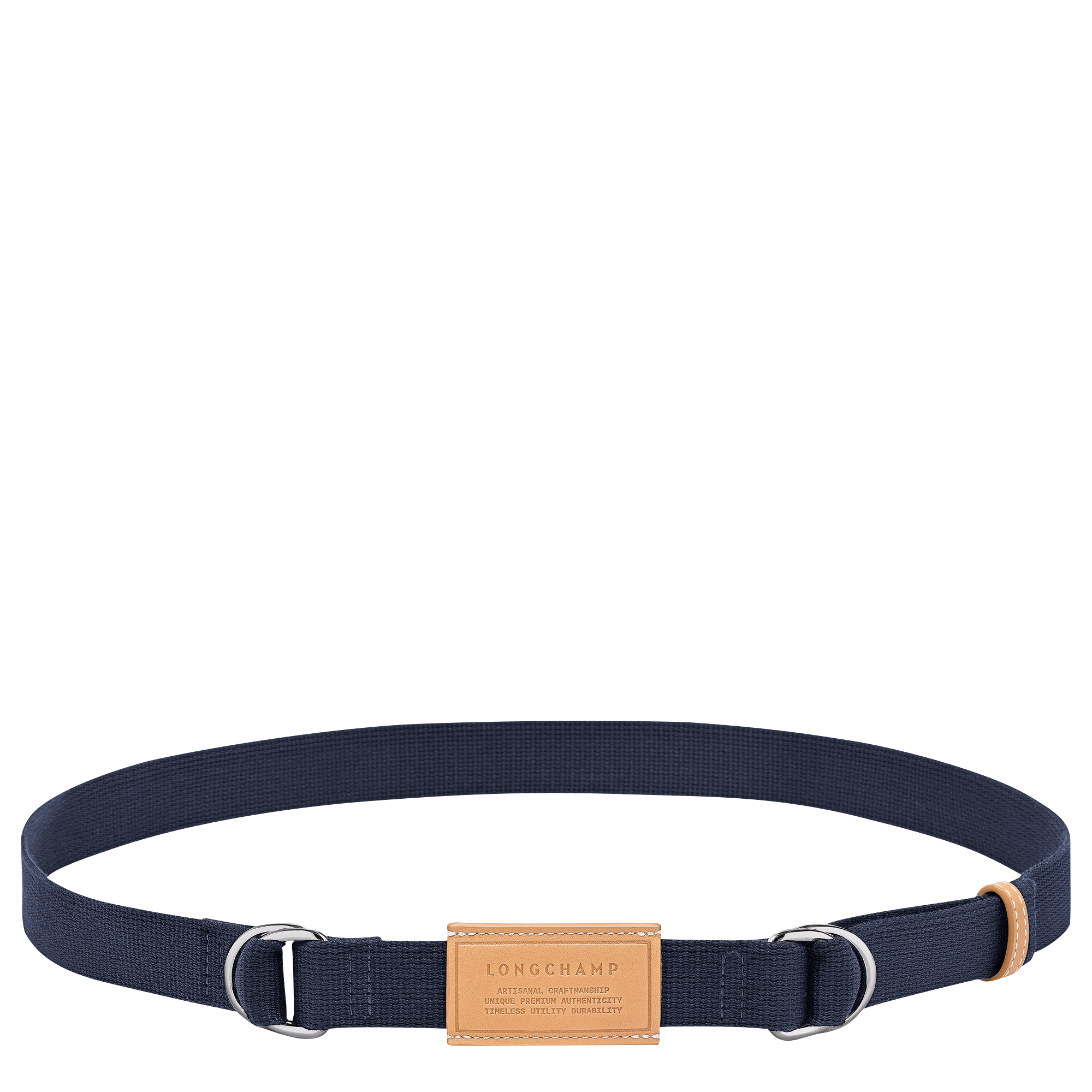 Le Pliage Xtra Ladies' belt / Navy - Cotton canvas