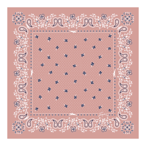 French Bandana Silk scarf 50 / Pink Tea - Silk