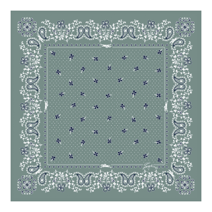 French Bandana Silk scarf 50 / Celadon - Silk