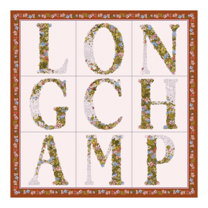 Le Jardin Longchamp Silk scarf 50 / Marmalade - Silk