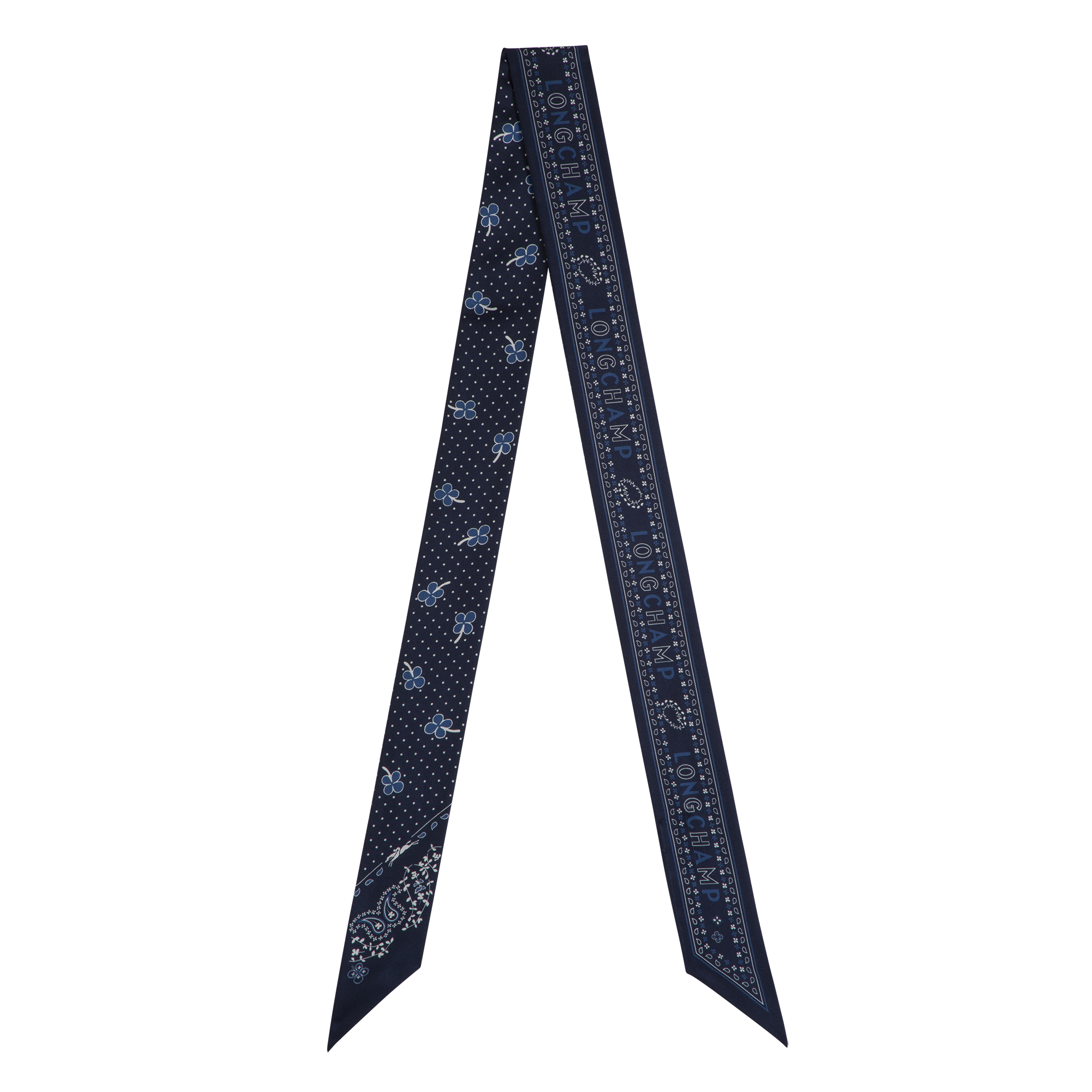 French Bandana Headband / Navy - Silk