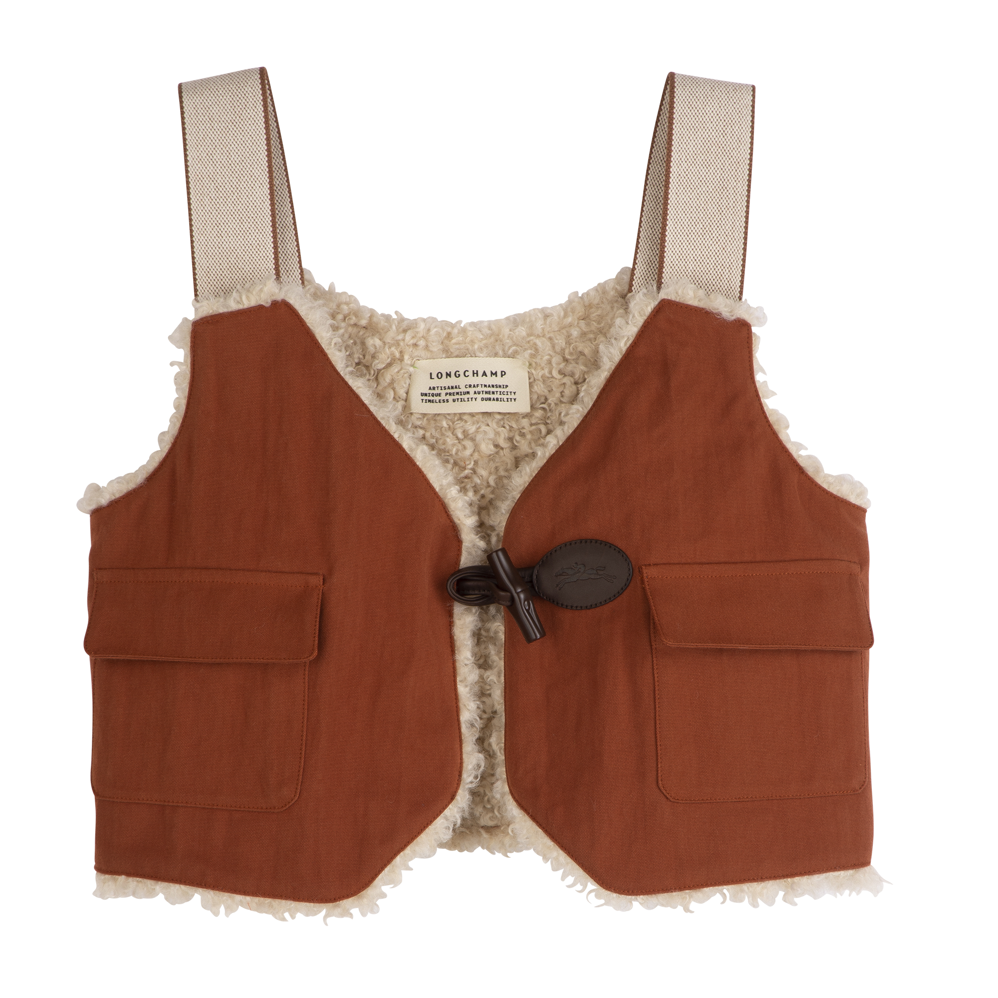 Cardigan / Marmalade - Faux fur-lined cotton