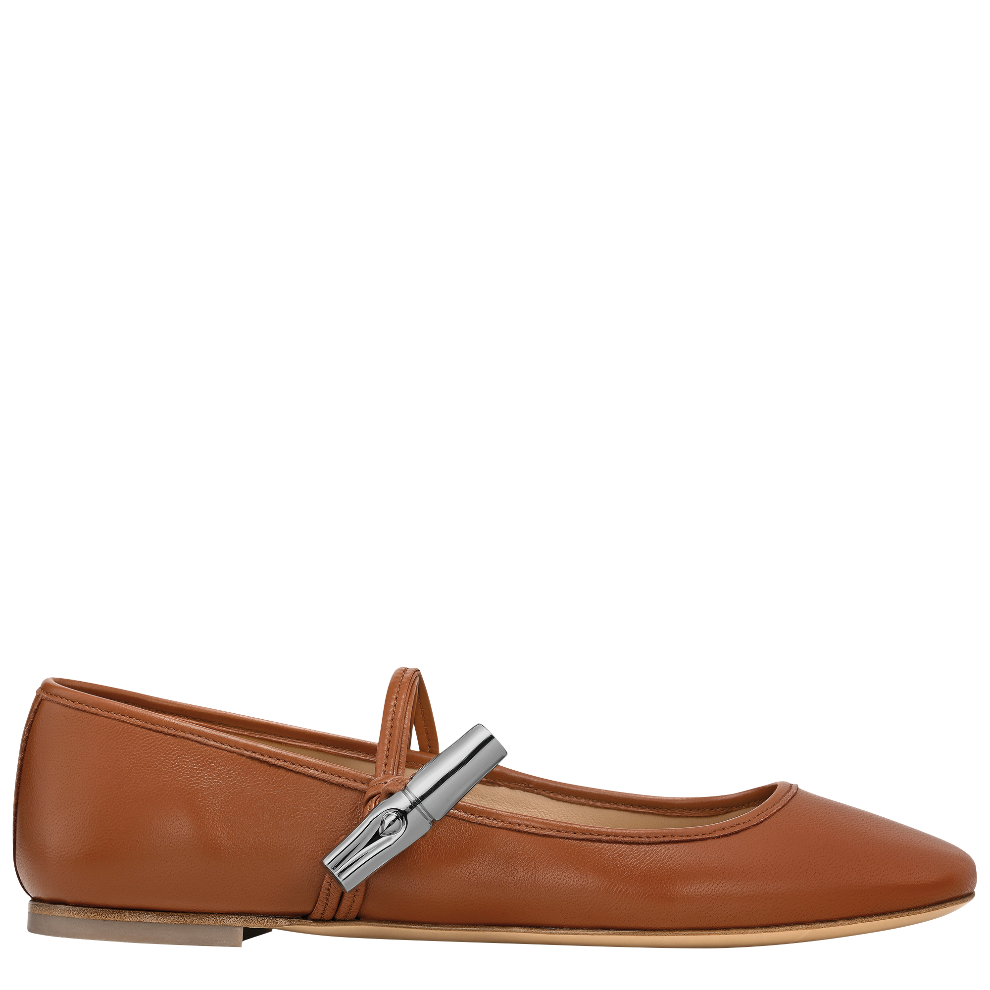 Le Roseau Ballerinas / Bark - Leather