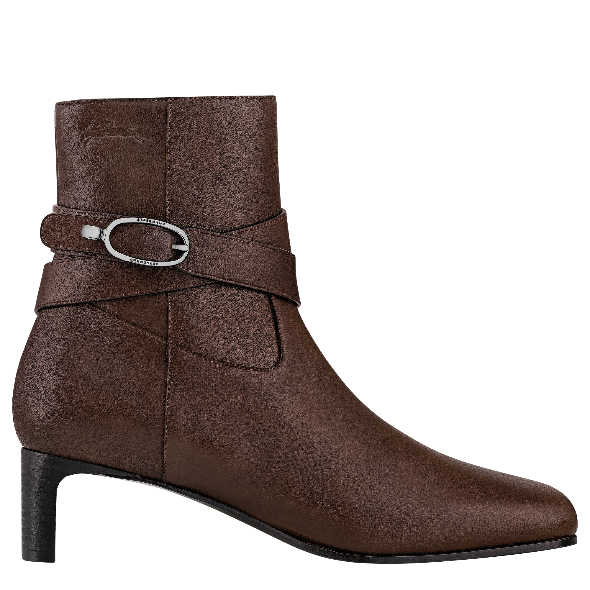 La Cavalière Heeled booties / Mocha - Leather