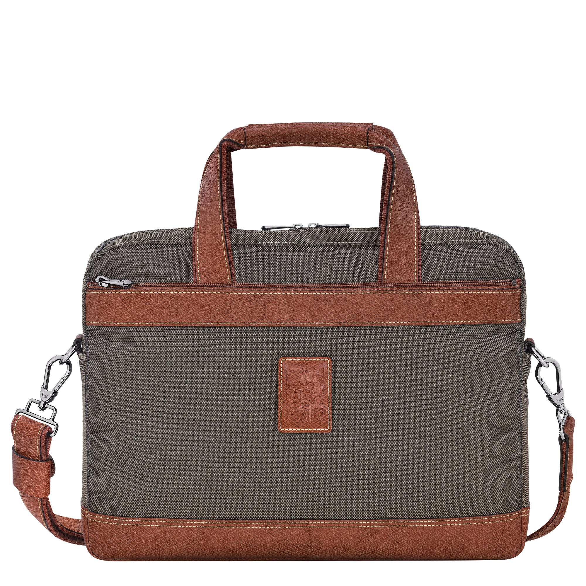 Boxford S Briefcase / Brown - Recycled canvas