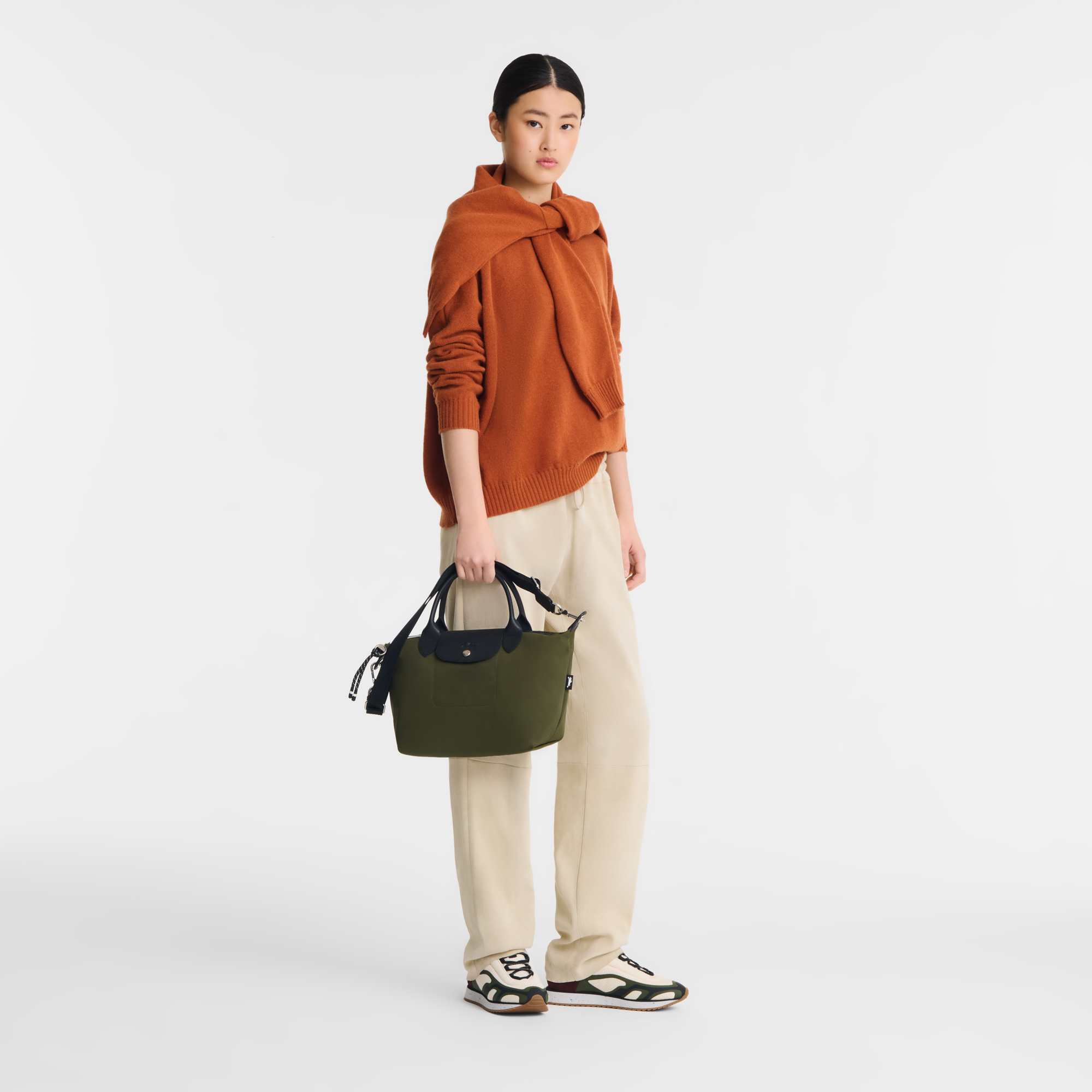 Le Pliage Energy S Handbag / Khaki - Recycled canvas - Image 2