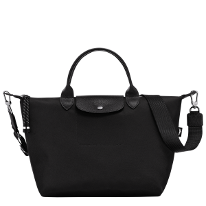 Le Pliage Energy L Handbag / Black - Recycled canvas