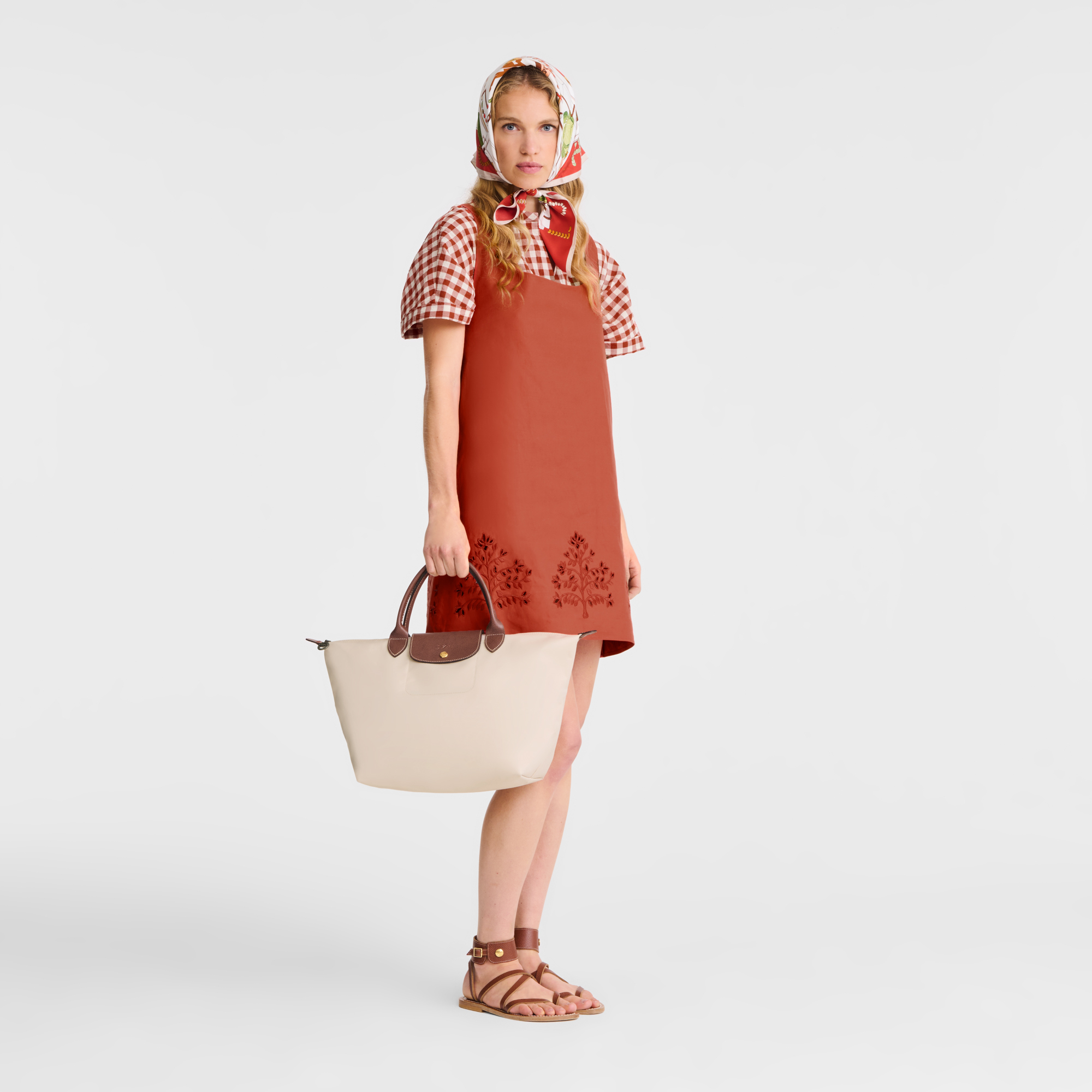 Le Pliage Original M Handbag / Fawn - Recycled canvas - Image 9