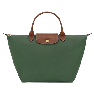 Le Pliage Original M Handbag / British Green - Recycled canvas