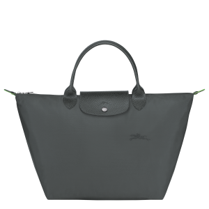 Le Pliage Green M Handbag / Graphite - Recycled canvas