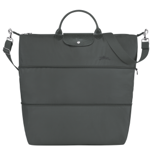 Le Pliage Green Travel bag expandable / Graphite - Recycled canvas