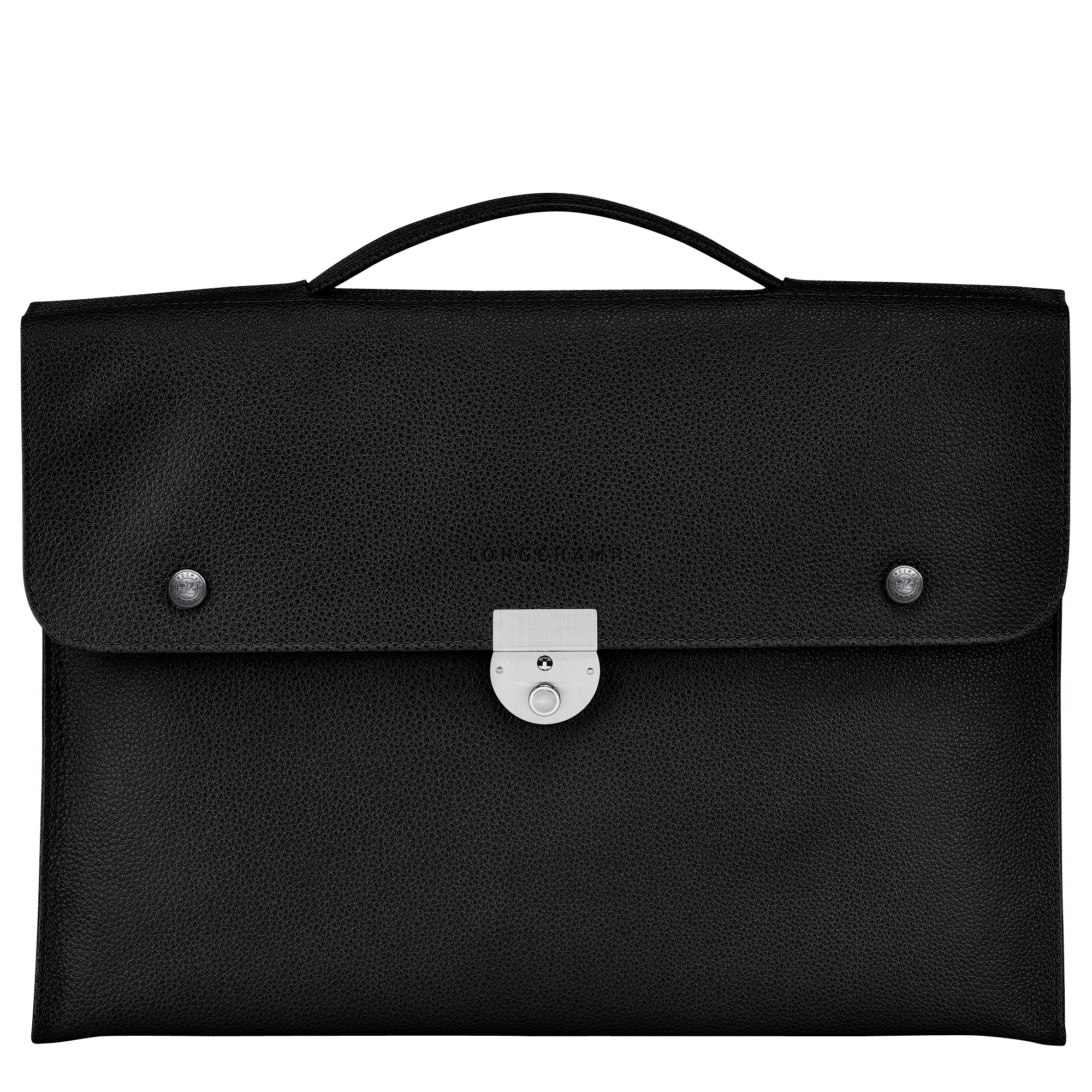 Le Foulonné S Briefcase / Black - Leather