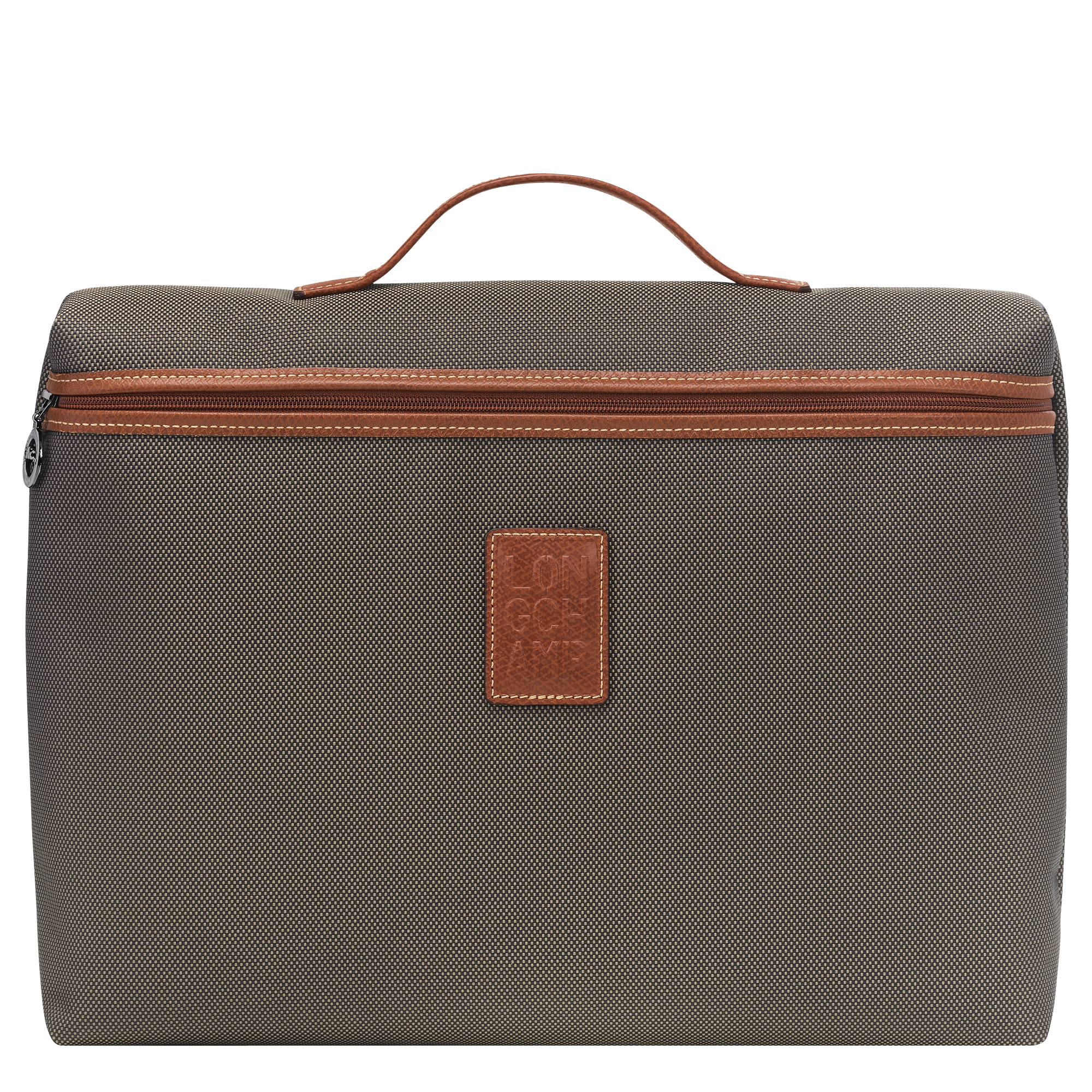 Boxford S Briefcase / Brown - Recycled canvas