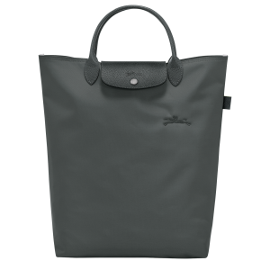 Le Pliage Green M Tote bag / Graphite - Canvas