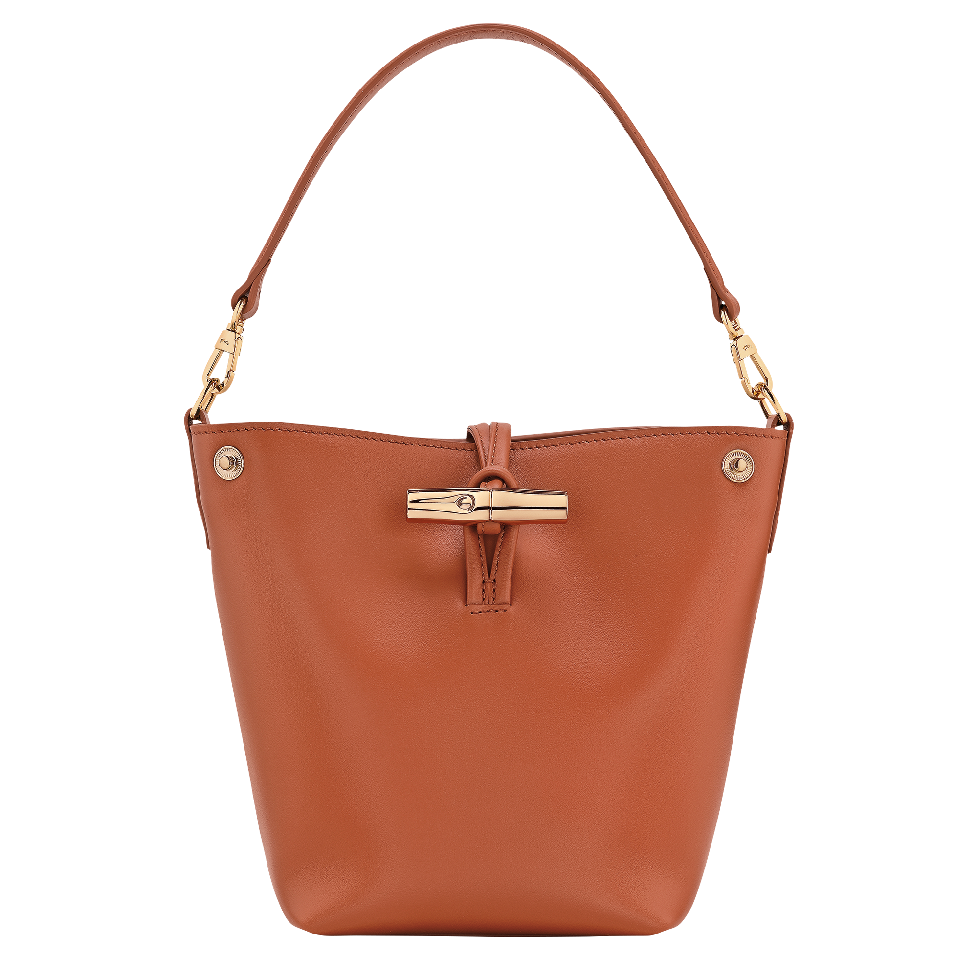 Le Roseau XS Bucket bag / Bark - Leather