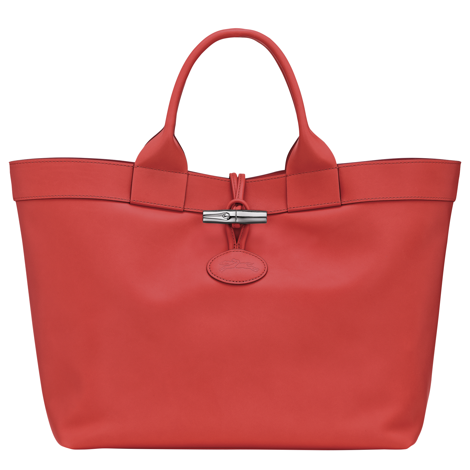 Le Roseau L Tote bag / Red - Leather