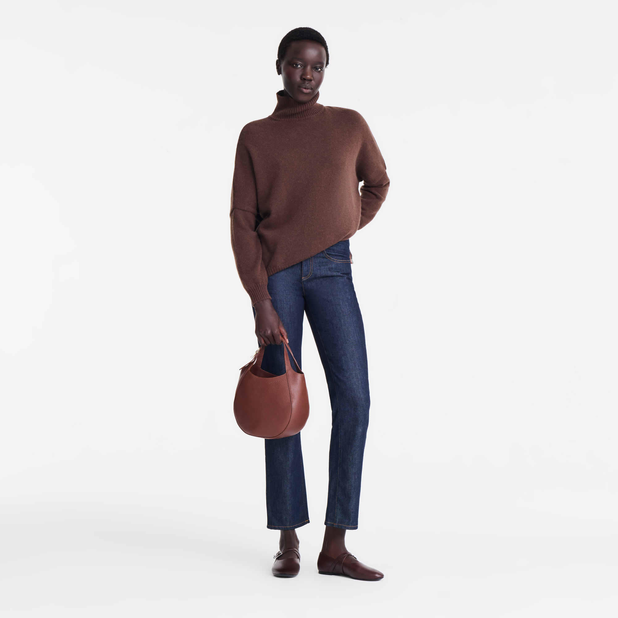 Le Foulonné S Handbag / Amber - Leather - Image 37