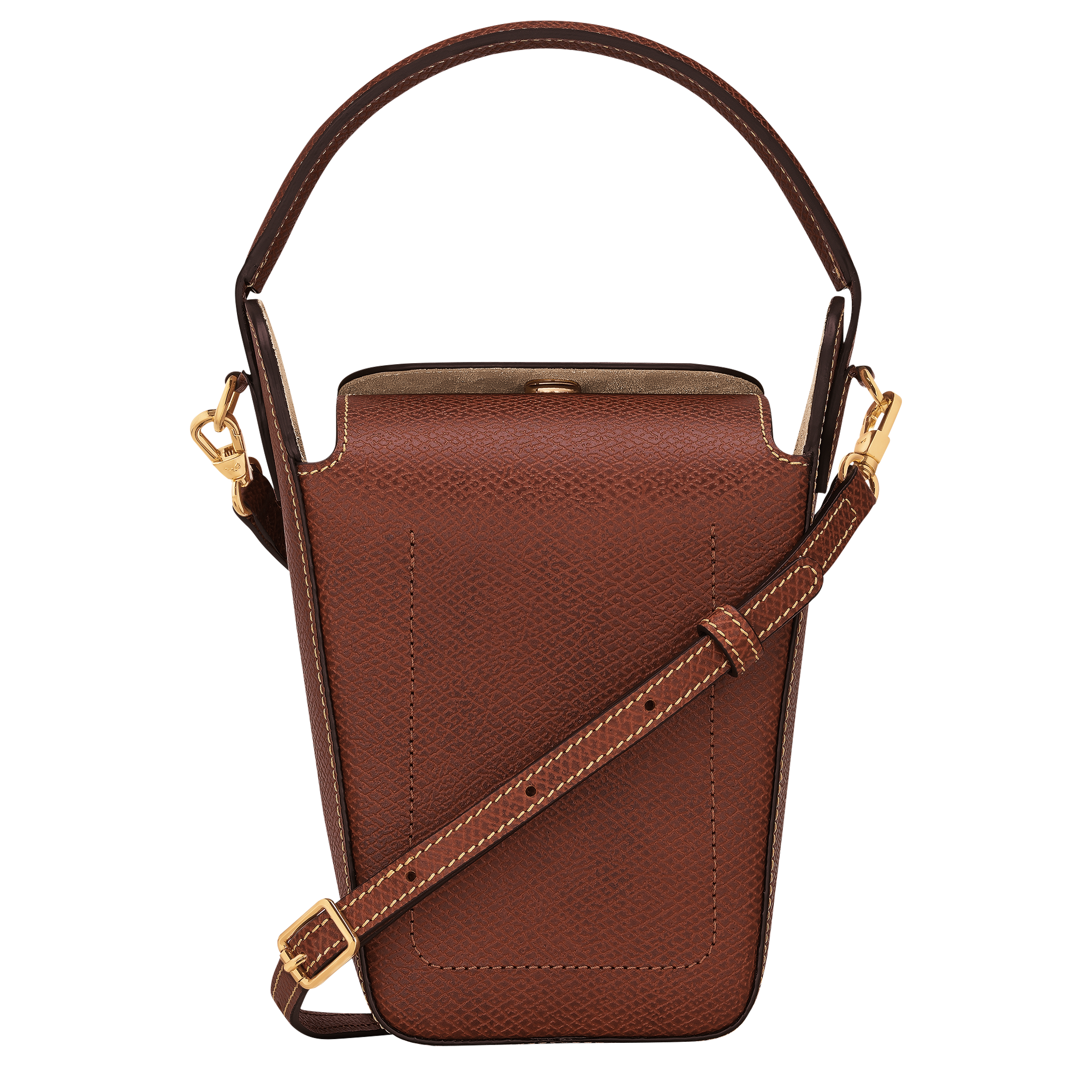 Épure Pop corn bag / Brown - Leather - Image 4