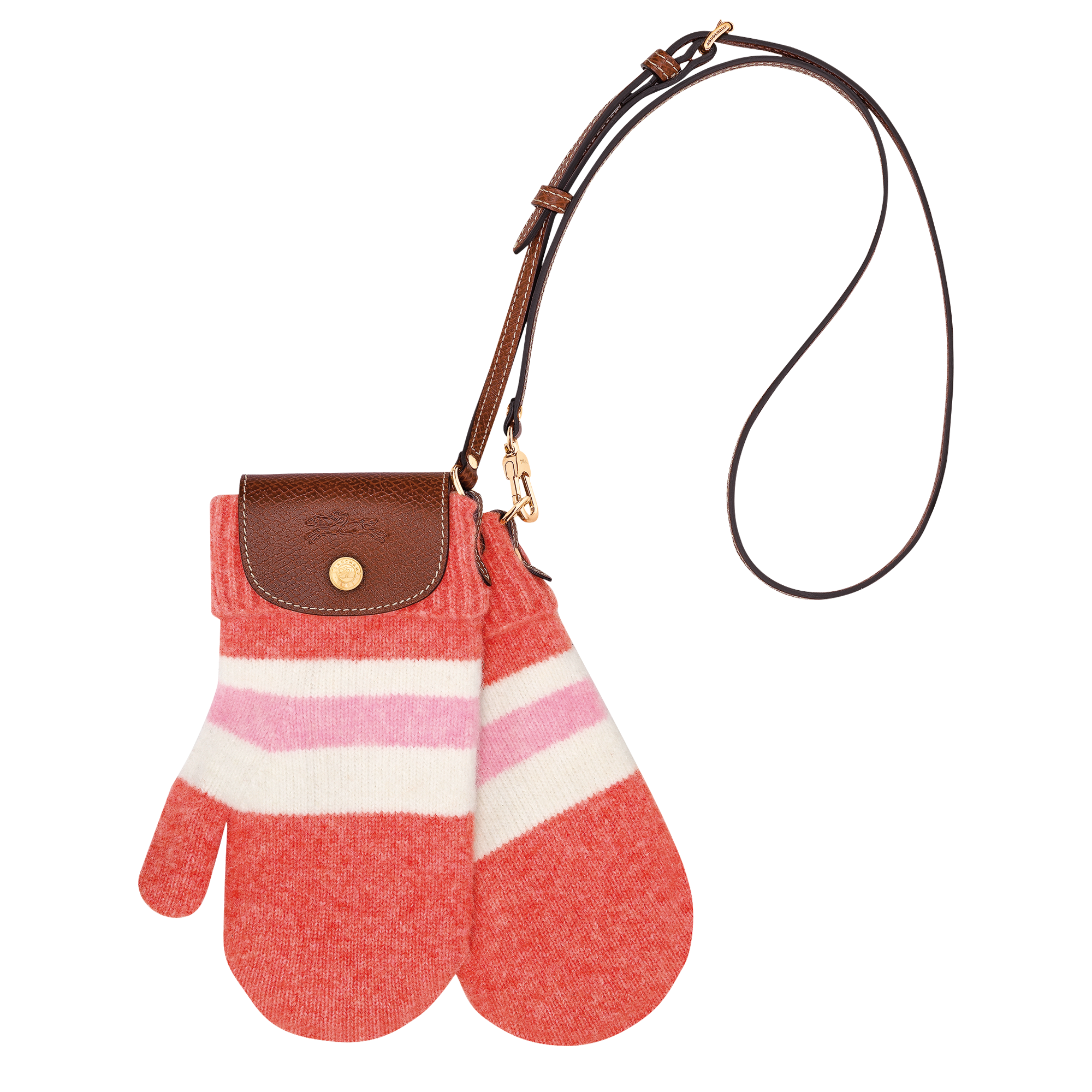 Le Pliage Collection Mittens bag / Coral/Pink - Canvas