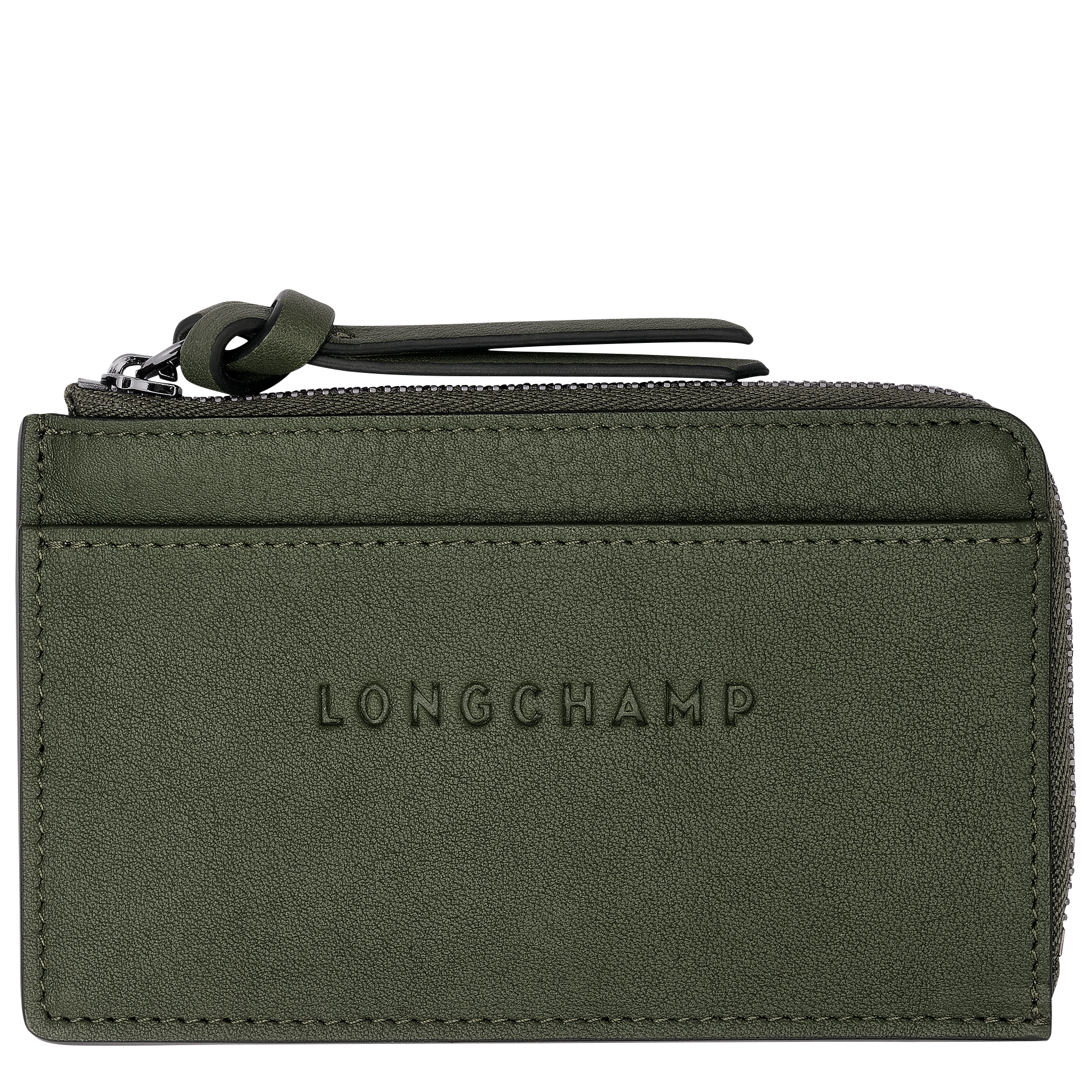Longchamp 3D Card holder / Khaki - Leather