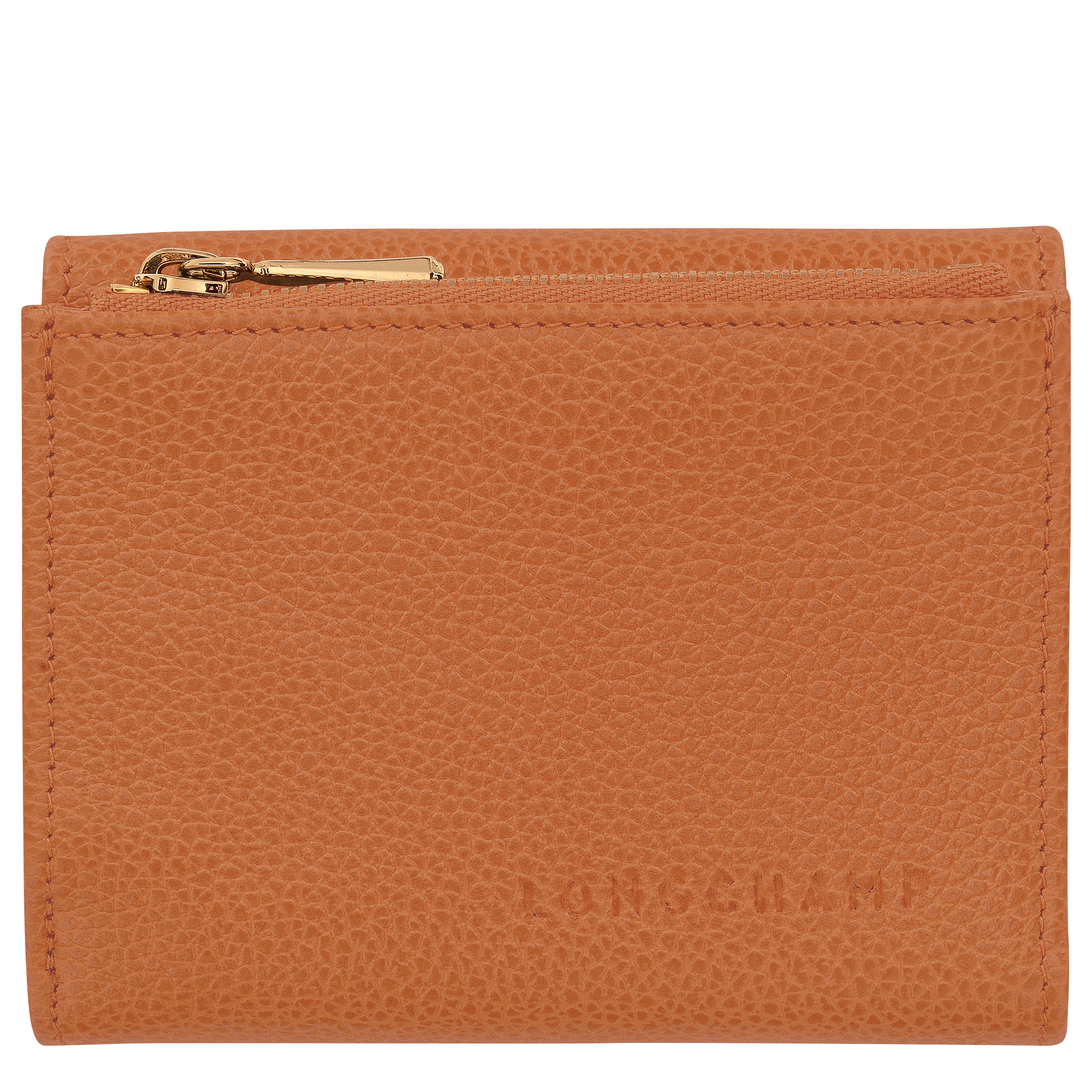 Le Foulonné Compact wallet / Amber - Leather