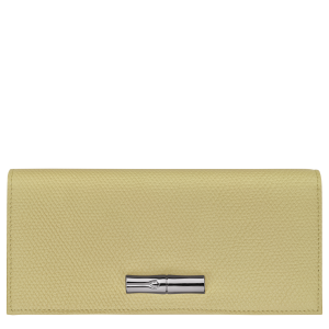 Le Roseau Long continental wallet / Pistachio - Leather