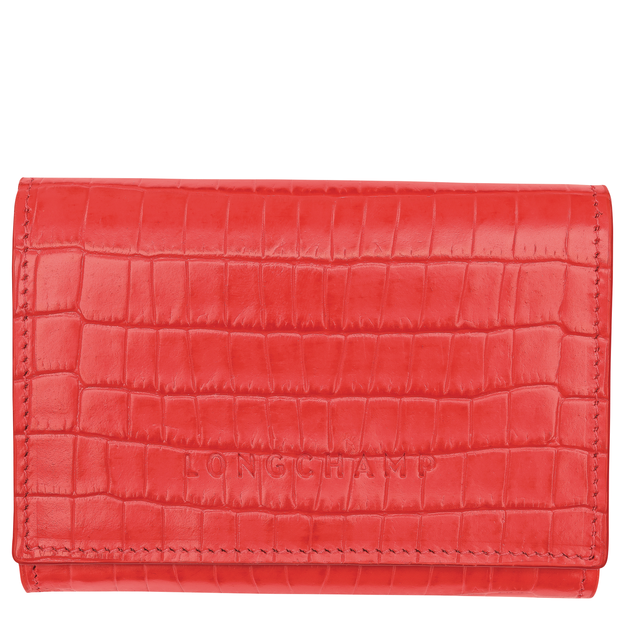 Longchamp Pocket Compact wallet / Vermilion - Leather