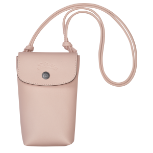 Le Pliage Xtra Phone case with leather lace / Nude - Leather