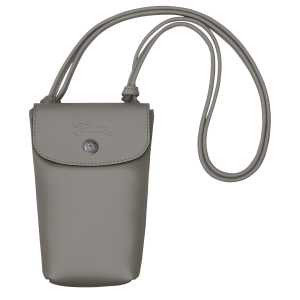 Le Pliage Xtra Phone case with leather lace / Turtledove - Leather