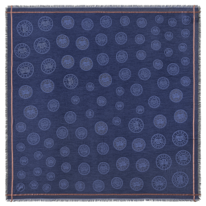 La Médaille Longchamp Shawl / Navy - Cotton blend