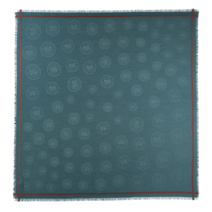 La Médaille Longchamp Shawl / Peacock - Cotton blend