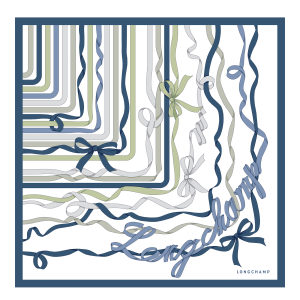 Rubans Longchamp Silk scarf 50 / Slate - Silk