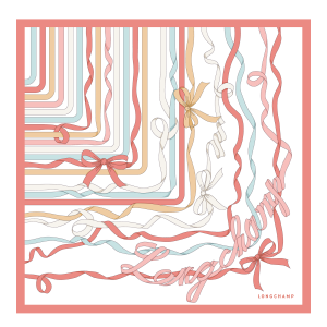 Rubans Longchamp Silk scarf 50 / Cream - Silk