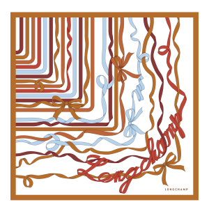 Rubans Longchamp Silk scarf 50 / Amber - Silk