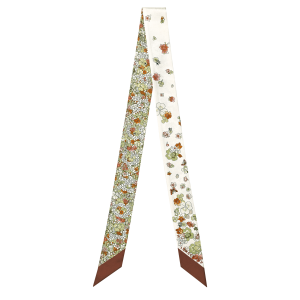 Frise Fleurie Headband / Cognac - Silk