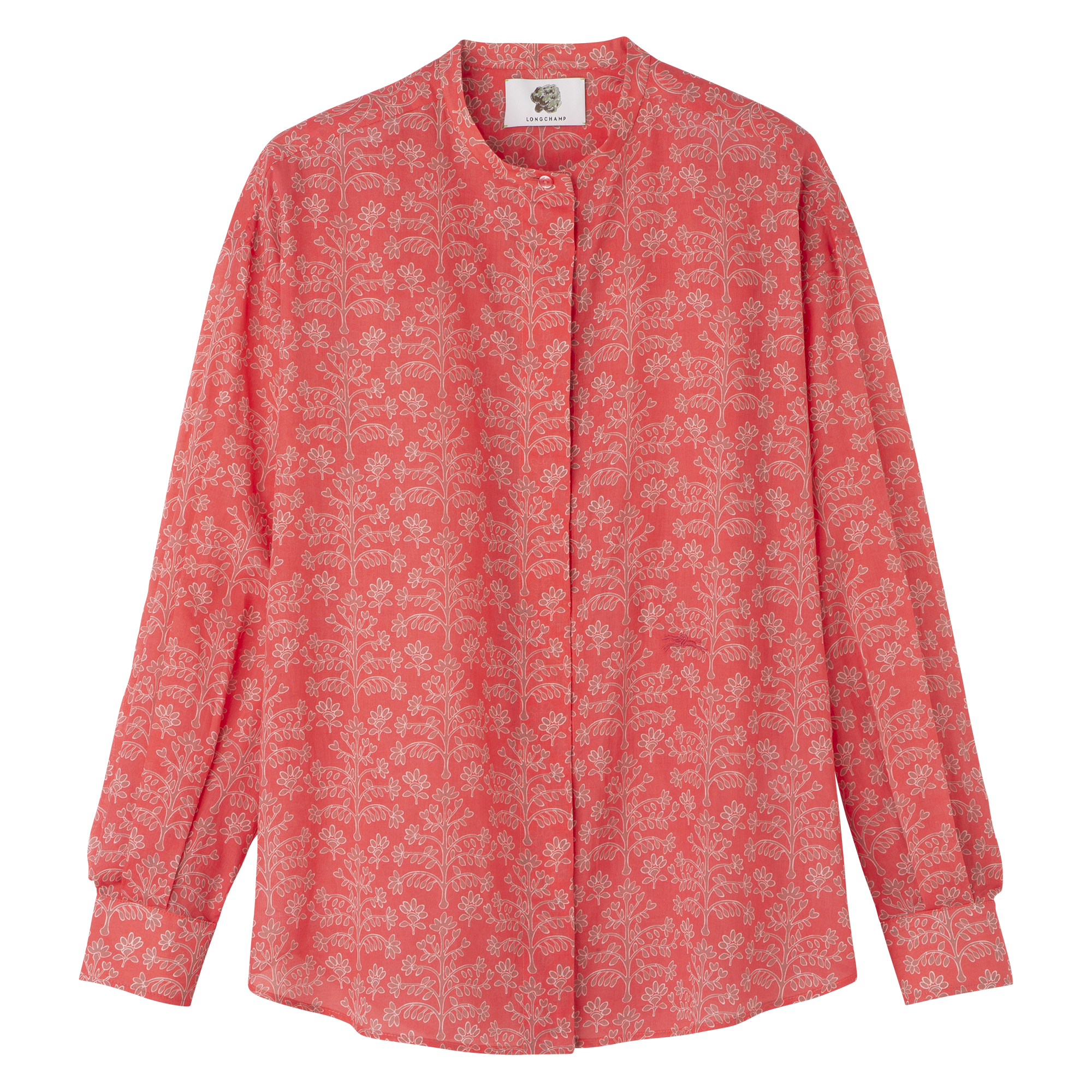 Shirt / Tomato - Printed veil