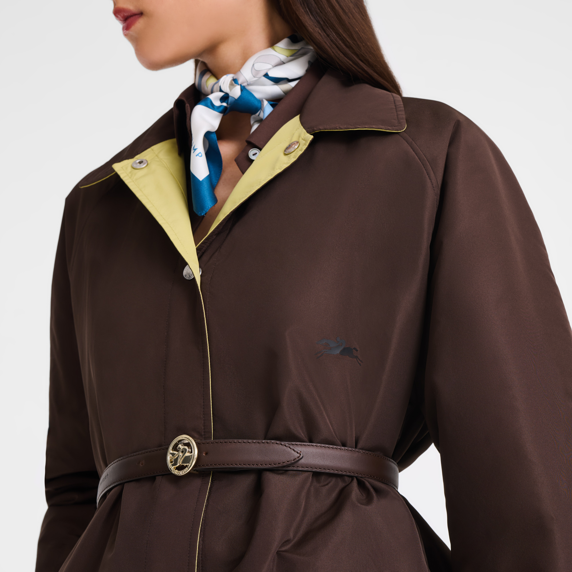 Padded blouson / Mocha/Pistachio - Technical taffeta - Image 5