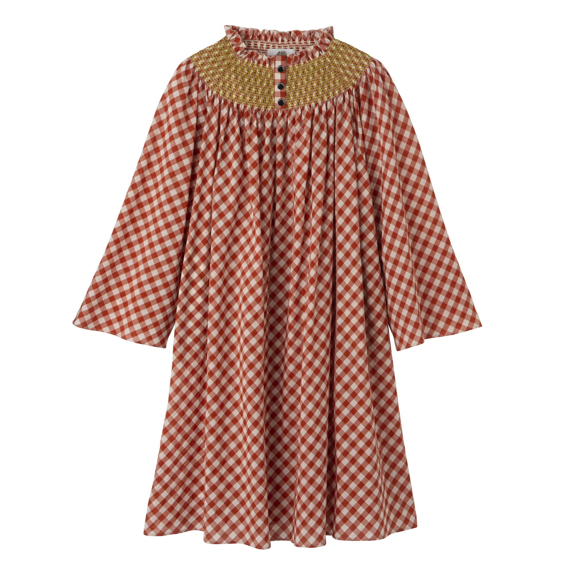 Dress / Bark - Vichy jacquard