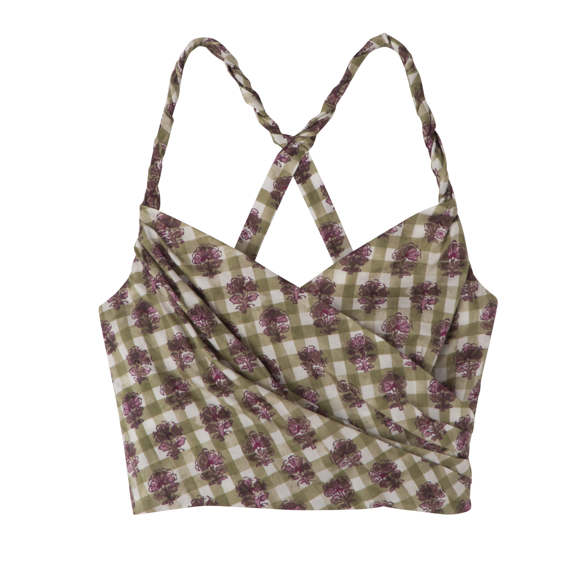 Top / Artichoke - Vichy print veil