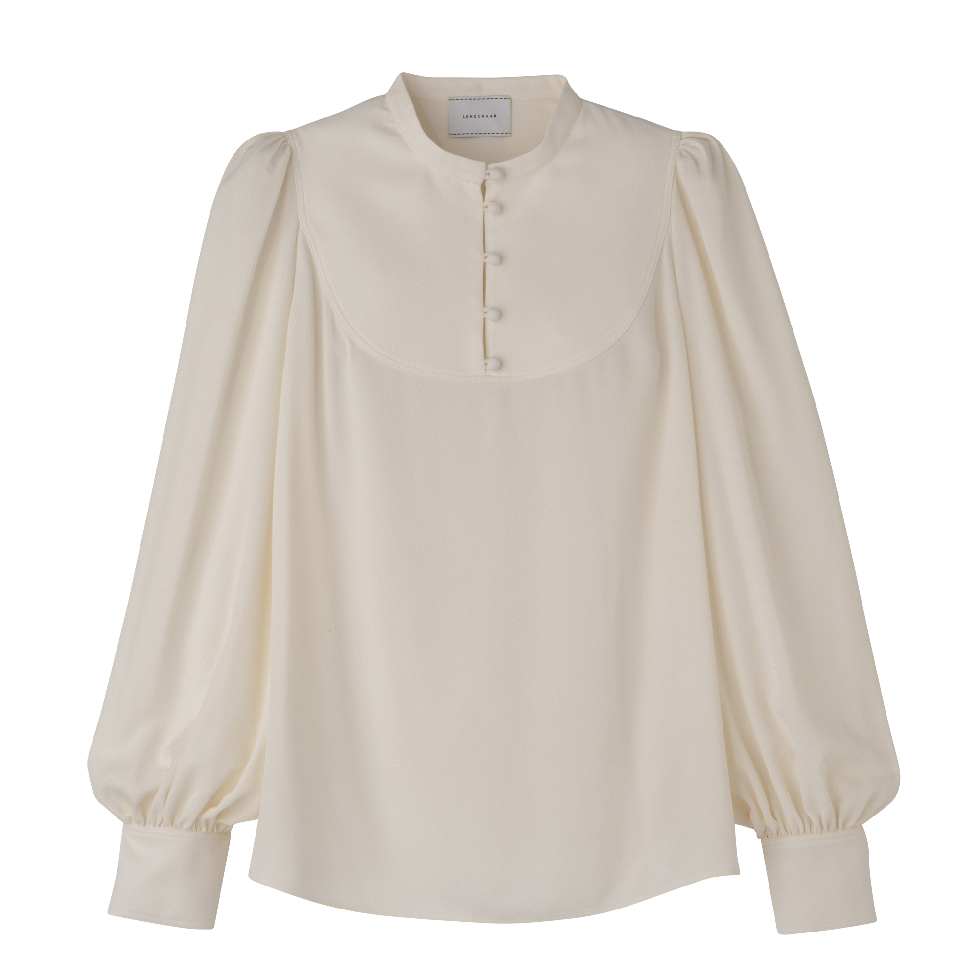 Blouse / Ecru - Fluid crepe