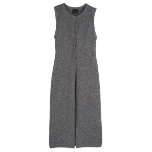 Sleeveless cardigan / Anthracite - Knit